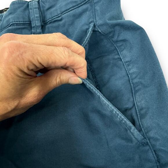 Mavi Men's Simon Blue Cotton Chino Flat Front 9" Shorts Casual Summer Size 36 - Picture 2 of 6